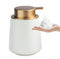 XUDREZ Seifenspender küche Schaumseifenspender, Keramik 380ml Nachfüllbarer Spülmittelspender, Soap Dispenser Seifenschaumspender Pumpflasche für Shampoo, Handseife，Duschgel (C-White)