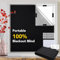 Deconovo 100% Black out Blinds Stick on, 400x145cm Temporary Blackout Blinds No Drilling with 18 Round Nano Tapes, Easy to Stick Blackout Blinds with Adhesive Tape Strips on Windows