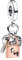 Rimgoris 925 Sterling Silber Charm für Damen Armbänder Halskette Rose Gold Schloss & Schlüssel Herz 3-teiliges Set 5A Zirkonia Valentinstag Muttertag Geschenk Charms für Damen