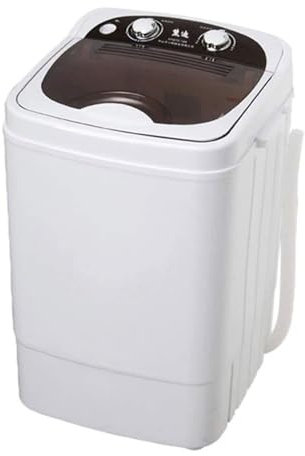 MGHRUE Lavadora Portátil 2 En 1, Lavadora Y Secadora Centrífuga para Campamentos, Residencias Universitarias, Apartamentos, Habitaciones Universitarias, Lavadora Portátil Compacta De 2 Kg,Marrón