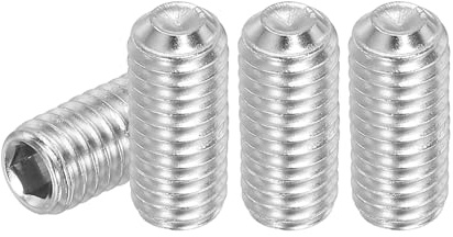 PATIKIL 20 Stück Madenschraube M6 x 14mm, 304 Edelstahl Madenschrauben Set für Türklinken Halterung Möbel Lampen Wasserhahn Reparaturen, Silber Innensechskant Gewindestifte Schrauben Set