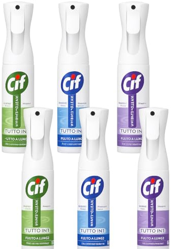 Set 3 o 6 Pezzi Infinite Clean Spray Multiuso con Probiotici, Detergente Superfici, Per Cif 280 ml, 3 Fragranze (6)