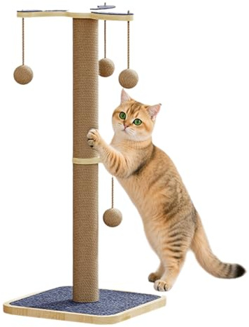 Derwrtup, Scratching Barrel with Sisal - Climbing Furniture Cat Toy for Activity for Floor, Sofa and Wall