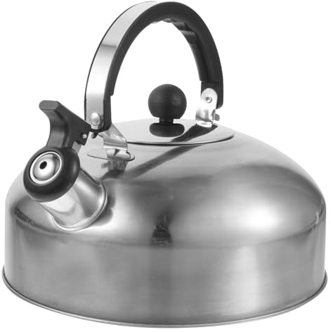MOTHNUR Tetera Silbante De Acero Inoxidable 5l Fondo Plano y Tapa Para Cocina Gas, Inducción y Eléctrica, Hervidor De Agua Hervida Rápida, Apta Para Té y Bebidas, Diseño Silencioso Silbato Automático