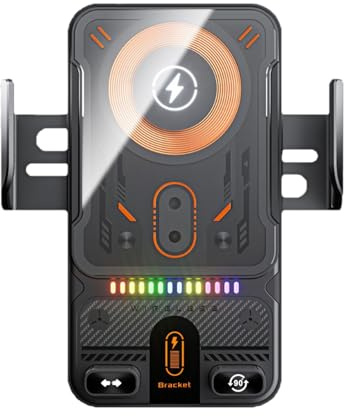 Soporte De Carga Inalámbrica para Coche - 15W Carga Rápida Soporte de Automóvil, para Móvil De Coche con Sujeción Automática,para Uso Diario Control Música Video Asistencia Estacionamiento Viaj
