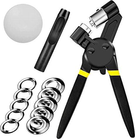 Kit de herramientas for ojales 3/8 pulgada, alicates perforadores mano, minimáquina manual for con 300