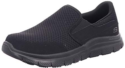 Skechers Herren Flex Advantage Sr Mcallen Küchenschuhe, Black Mesh Water Stain Repellent Spray, 45 EU