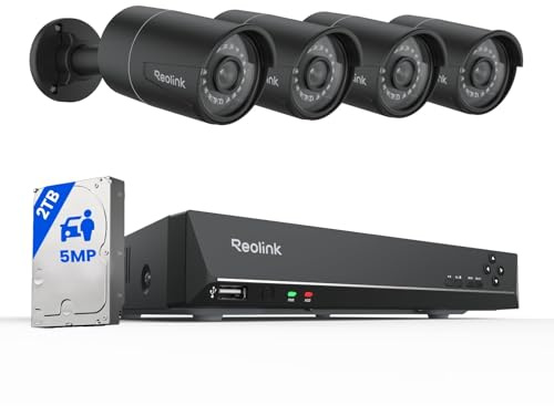 REOLINK 8CH 5MP PoE Security Camera System RLK8-410B4-5MP Black