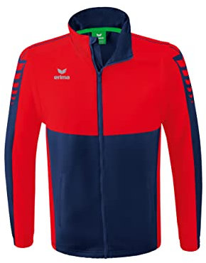 Erima Unisex Erwachsene Six Wings Jacke mit abnehmbaren Ärmeln (1062204), new navy/red, M
