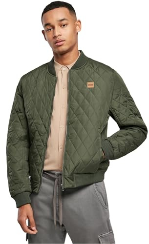 Urban Classics Herren Diamond Quilt Jacket Olive, 4XL