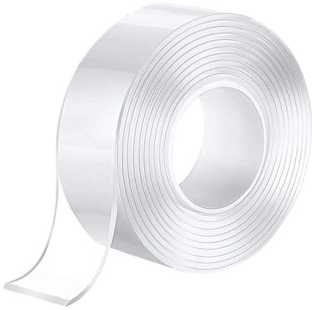 Vintree 6 Metros Cinta Adhesiva Doble Cara Extrafuerte 1 Rollos Transparente Cinta Removible y Reutilizable Nano Tape de Montaje para Fotos Pósters Cocina Fiesta