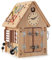 GOPLUS Spielhaus Kinder, Spielzeughaus aus Holz mit 23 Zubehör & Stauraum, Montessori Spielzeug zur Förderung der Feinmotorik, Großer Motorikspielzeug für Kinder ab 3 Jahre, 31 x 30 x 42cm