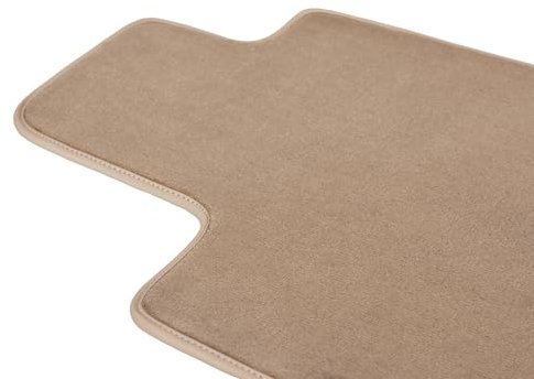 Wielganizator Fahrer Fußmatte Velours passend für Dodge Challenger III Coupe (2008-) – Fahrerseite Fahrermatte Veloursfussmatte Beige 1-teilig - Passgenau