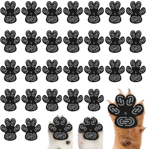 28 Protectores de Patas Antideslizantes para Perros, Zapatos Autoadhesivos con Suela Antideslizante (S)