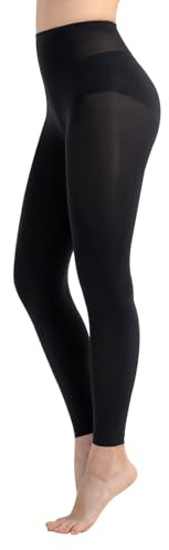 Manzi Collant da danza senza piede per donne, collant professionali da balletto in nero, confezione da un paio, Nero , S-M