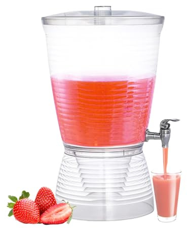 Distributeurs De Boissons Pour Fêtes Avec Robinet 10 Litres | Fontaine À Jus | Cuve à Boissons Multifonction pour Maison Restaurant Comptoir Cuisine Événements