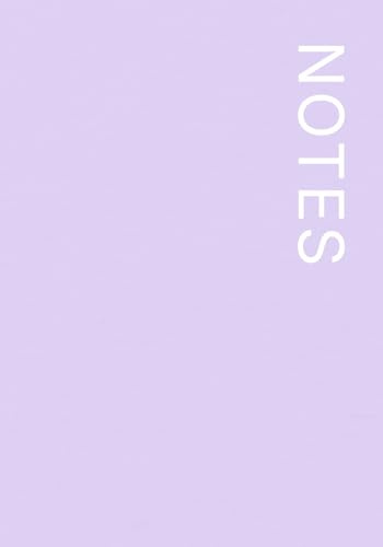 NOTES Notebook – 7×10 Inches – Minimalist Unlined Journal | Aesthetic Plain Notebook for Writing, Sketching, and Everyday Use: 120 Unlined Pages, Matte Softcover – Korean Pastel: Lilac Cloud
