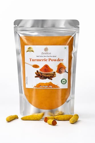 Zestice Turmeric Powder 100g | 100% Pure Natural Ground Haldi | Vibrant Colour & Fresh Aroma | Resealable Pack