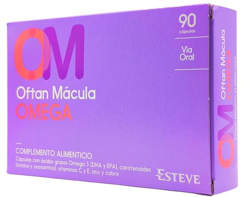 Oftan Mácula Omega 90 Cápsulas (Tratamiento 3 Meses) - Con Omega 3 (DHA/EPA), Luteína, Zeaxantina, Zinc y Vitaminas C y E - Suplemento para la Salud Ocular y la Visión - Protección Antioxidante