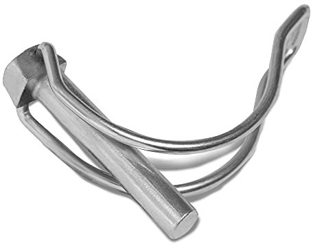 HEAVYTOOL Rohrklappsplinte 8,0mm x 50mm für Rohre Ø45mm (10 Stück) Klappsplinte Rohr 8mm x 50mm Sicherungssplinte für Rohre Sicherungsstifte für Rohre Klappstecker für Rohre Rohrsplinte