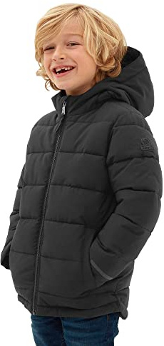 TOG24 Harecroft Boys Winter Coat, Heavy, Quilted Puffer Jacket with Adjustable Hood and Insulated Filling