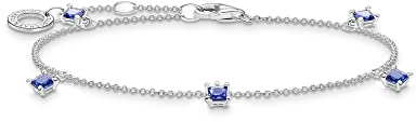 THOMAS SABO Damen Armband mit blauen Steinen 925 Sterlingsilber A2058-699-32