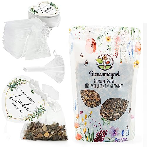 Bomboniera di nozze semi di fiori – Speciale regalo di nozze per ospiti come Give Away – Fate crescere il nostro amore – Set completo (set da 50)