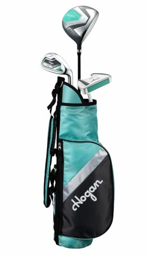 Hogan Golf FTS Junior Girls Golf Clubs Set with Bag (Teal, 3-5 Years, Left)