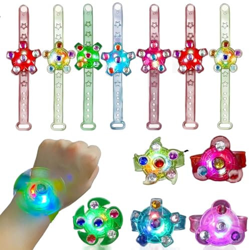 ZOMKIFA 16 Pezzi Braccialetti Luminosi Fluorescenti Regalini Fine Festa Compleanno Bomboniere per Festa Braccialetto Antistress Fidget per Bambini Regalini Compleanno Gadget Compleanno Bambini