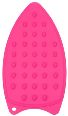 PATIKIL Silicone Iron Rest Pad, Multipurpose Hot Heat Resistant Iron Rest Plate Protective Pad for Ironing Board Hot Resistant Steamer Steam Compact Mat, Rose Red