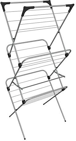 Vileda Sprint 3-Tier Clothes Airer, Indoor Clothes Drying Rack with 15 m Washing Line