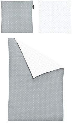 Irisette Essential Mako-Satin Bettwäsche Jessica Silber, 1 Bettbezug 135 x 200 cm + 1 Kissenbezug 80 x 80 cm