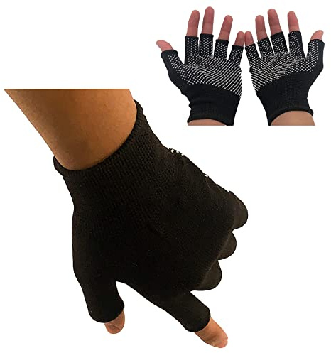 KkaFFe Work Fingerless Touchscreen Gloves for Women and Men, Anti-Slip Light Weight Half-Finger Gloves for Hiking, Warm Glove Cycling Driving, Cold Weather, Running, Outdoor Sports, Daily Work