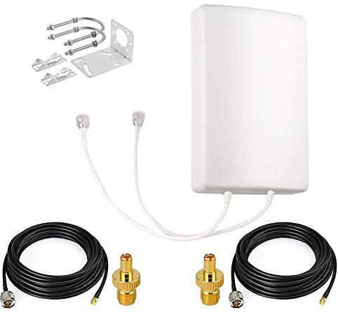 GAINFI Antenas direccionales Mimo Panel WiFi 4G 2.4GHz 5.8GHz LTE 698-2700 MHz Mayor Ganancia 14dBi-Outdoor Antenas externas Routers Antenas celulares compatibles con módems
