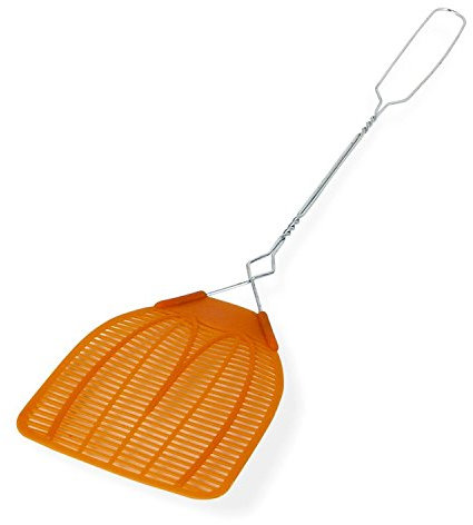 BUGKWIKZAP (5 Pack, Orange) Heavy Duty Metal Braided Fly Swatters, Lightweight 20 inch Bug Swatters with Durable Plastic Paddle