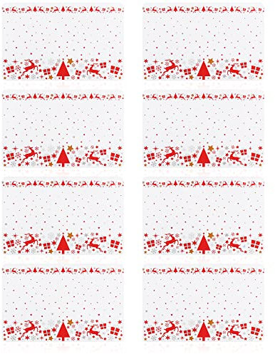 com-four® 8X Platzmatte für Weihnachten - Platzset mit Advents-Motiven für Küche und Esszimmer - Platzdeckchen mit winterlichen Motiv - weihnachtliches Tischset (Rentiere)