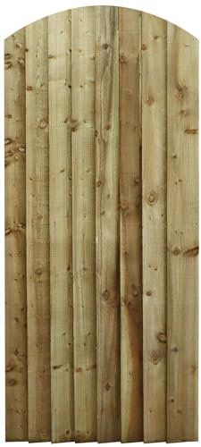 Bespoke Custom Made To Measure UPTO HEIGHT: 6ft (180cm High) Feather Edge Semi-Braced Arch Top Pathway Garden Pedestrian Gate [Width upto 75CM Hinge Pack Option Removed