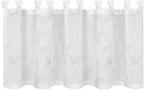 Happy Home Scheibengardine Lea aus 100% Bio-Baumwolle B/H 150/50cm halbtransparent