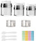 3pcs Airless Pump Bottles, 2 Clear Jars, Cream Jar Vacuum Bottle, Refillable Cosmetic Jar, Portable Travel Container with Dispensing Spoon and Label Sticker, Suitable for face cream, lotion