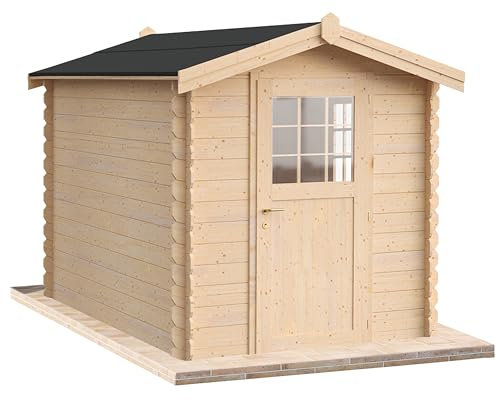 Casetta da giardino in legno per esterni 6 mq 200x300 25mm MADE IN ITALY mod. PICASSO piccola casetta in legno, rimessa attrezzi, deposito, box (senza pavimento)