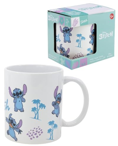 Tazza in ceramica Stitch Disney modello Mug 325 ml tazza da colazione per bambini
