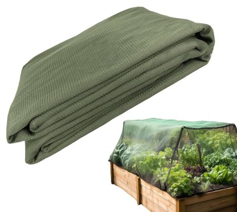 Red de jardín – Red de protección de malla fina de 7.8 x 32.8 pies | Pantalla de barrera de cama elevada | Cubierta de de invernadero para protección de aves | Red resistente a los rayos UV para
