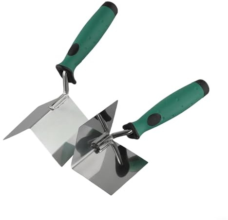 Espátula flexible de ángulo de 90 grados hecha de acero inoxidable de alta calidad para un acabado eficiente de esquinas (interior de 1 unidad)