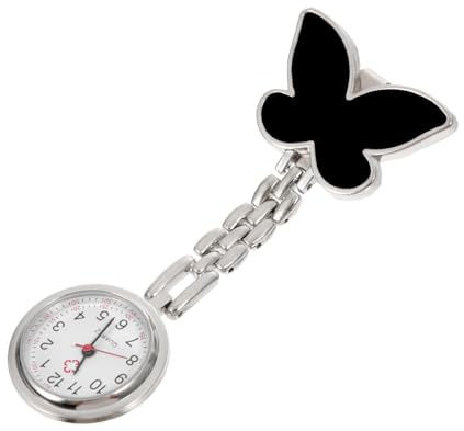 KOMBIUDA Reloj de Bolsillo de Enfermera Broche de Aleación y Números Claros | Reloj Mujer para Mujer, Relojes de Mujer, Reloj Dama, para Doctores, Estilo Simple, Uso en Hospitales