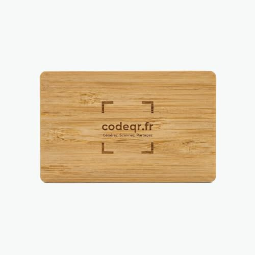 CodeQR.fr – Carte de visite numérique sans contact QR Code | Compatible Smartphones | Paramétrable en ligne | Idéal Commerciaux, Entreprises (Bambou)