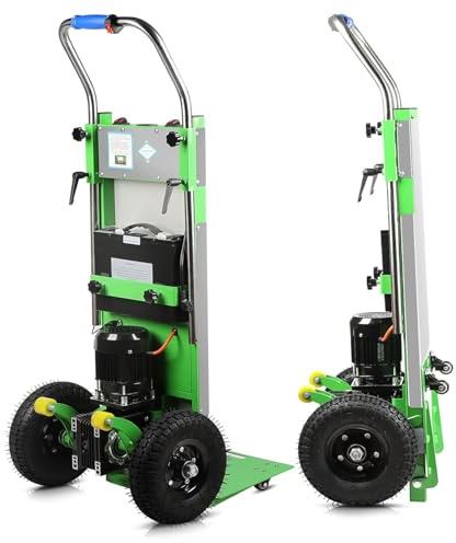 Elektrisk handkärra med teleskophandtag, 400 kg lastkapacitet + 1 200 W borstlös motor + 48 V/36 Ah avtagbart batteri, arbetsbesparande och praktisk, 001