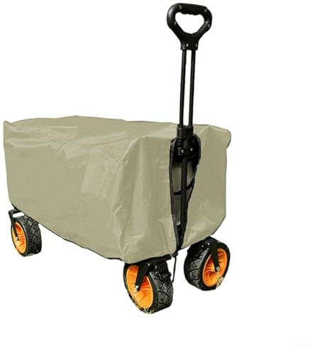 Cubierta de lluvia para carrito de camping compatible con camiones utilitarios plegables al aire libre para una protección fiable contra la lluvia, el sol y la exposición al viento (beige)