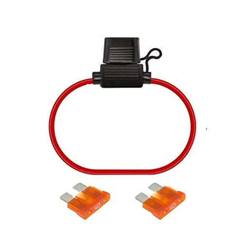 Movilideas 1 porte-fusible pour voiture aérienne résistant à l'eau avec 2 fusibles de 40 amp.