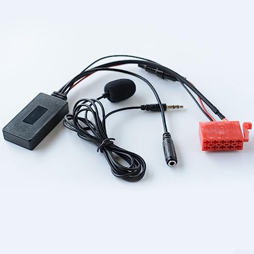 SPORTARC Bluetooth-kompatibler Adapter Musik AUX für Mercedes W124 W140 W202 W210 W/Mic