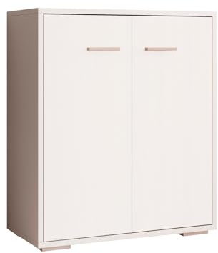 MB Muebles Bonitos | Aparador pequeño Lander L2 para Salón Moderno | Armario Auxiliar | Color Blanco | 60x71x30 cm